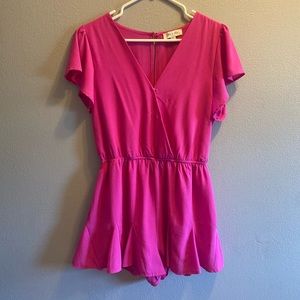 Hot pink romper